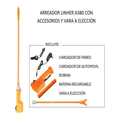 ARREADOR PARA GANADO LINHER A380 CON ACCESORIOS Y VARA A ELECCIÓN (54 CM, 65 CM, 80 CM)