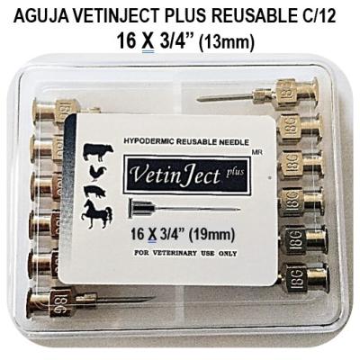 AGUJA VETINJECT PLUS REUSABLE MEDIDA 16 X 3/4
