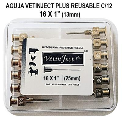 AGUJA VETINJECT PLUS REUSABLE MEDIDA 16 X 1
